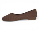 Women's Taupe Fly Knit Square Toe Flat