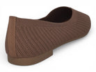 Women's Taupe Fly Knit Square Toe Flat