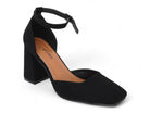 Women's Black Faux Suede Melinda Heel