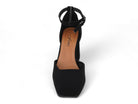 Women's Black Faux Suede Melinda Heel