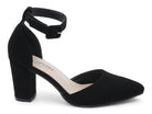 Women's Black Faux Suede Sera Heel