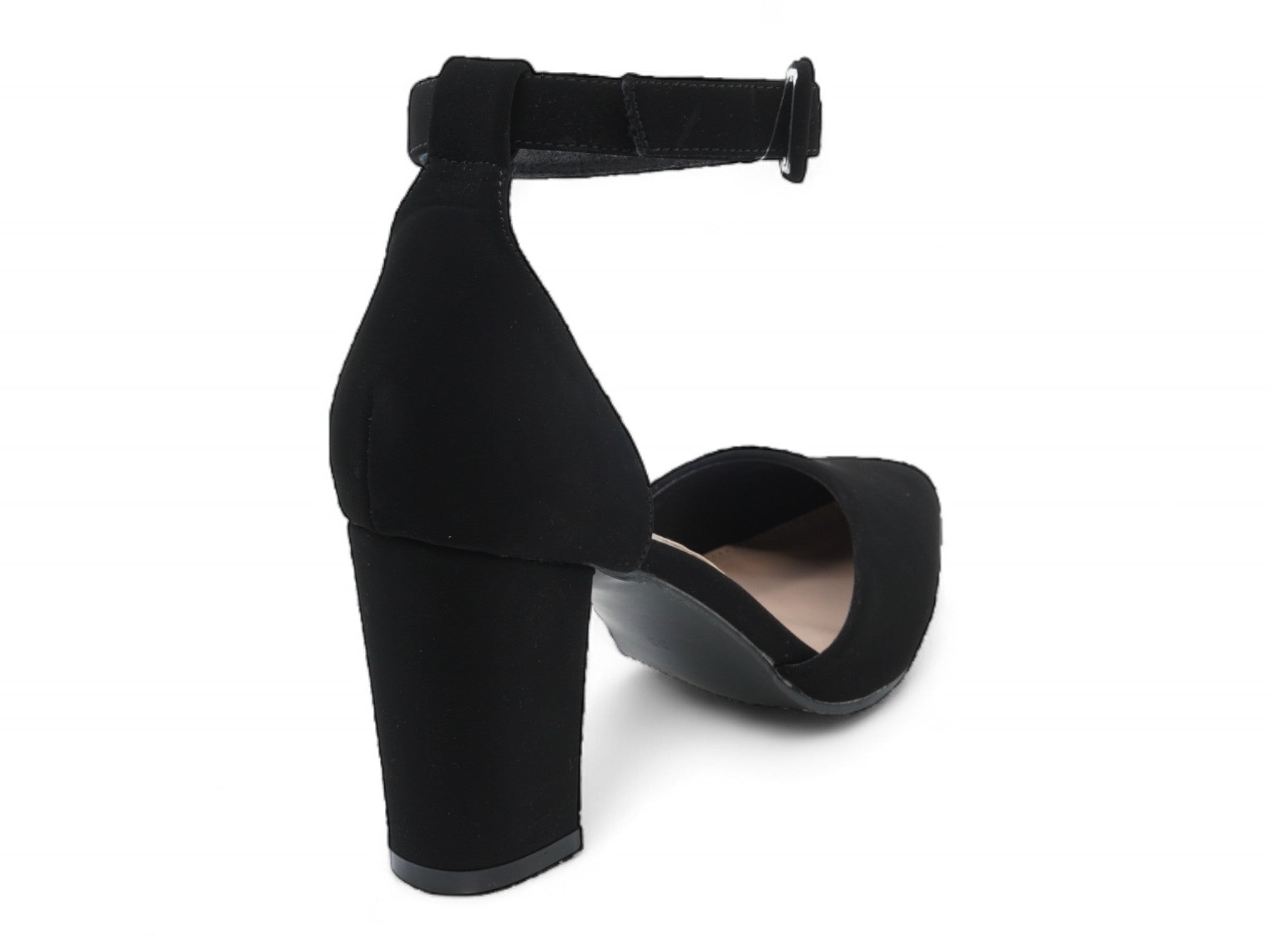 Women's Black Faux Suede Sera Heel