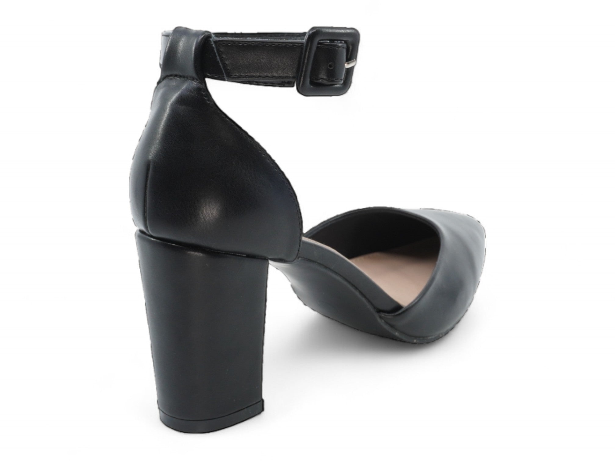 Women's Black Vegan Leather Sera Heel