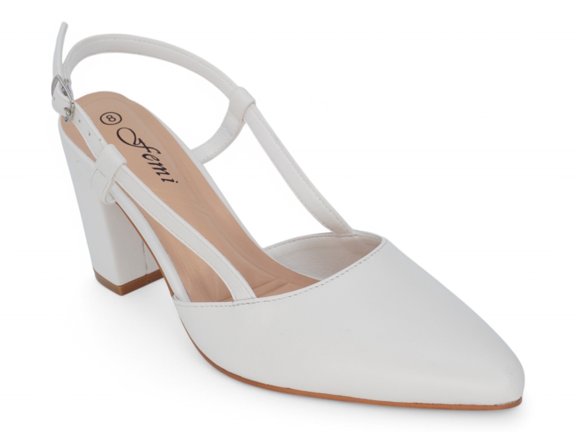 Women's White Ramona Sling Back Heel