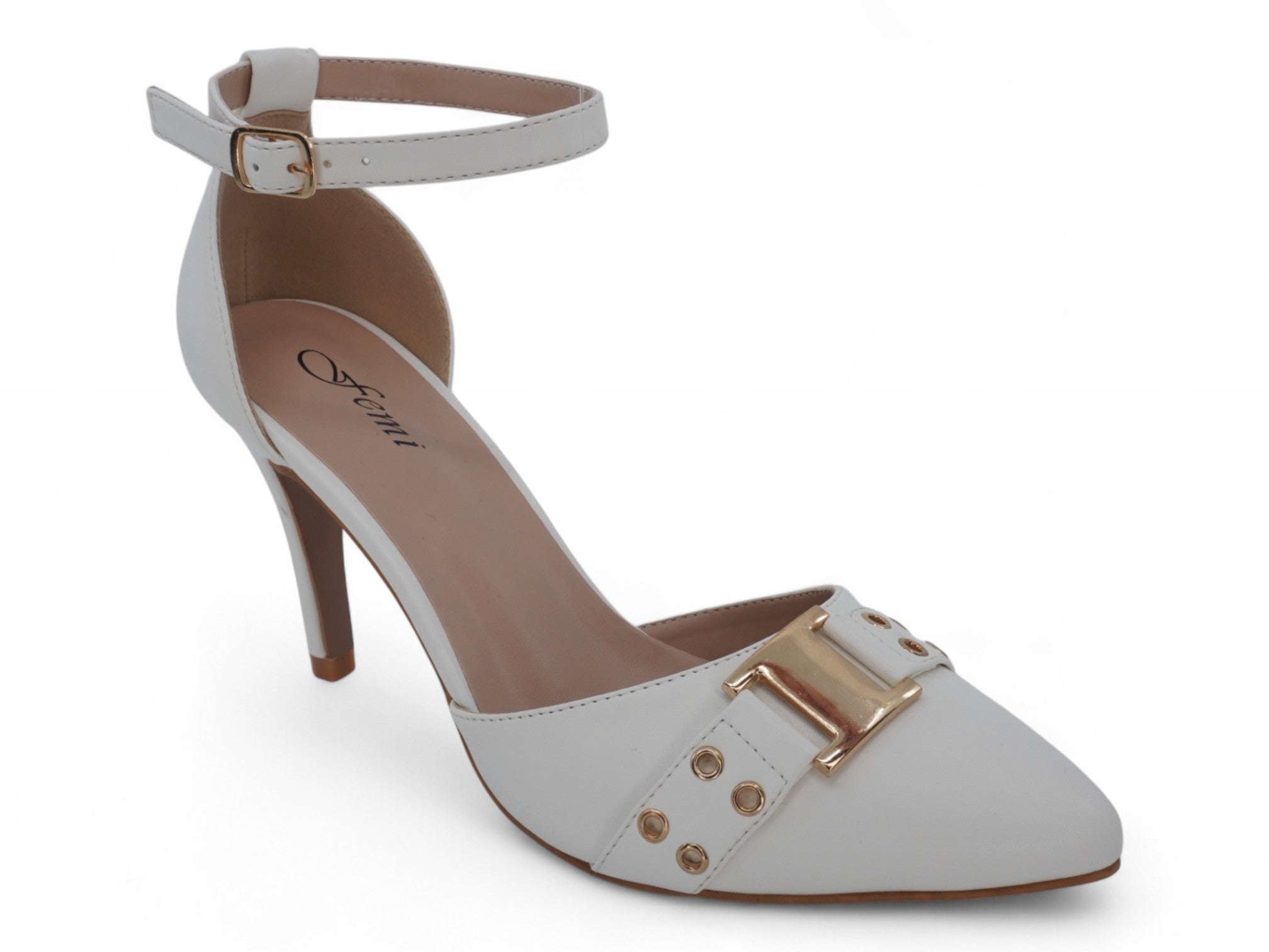 Women's White Mandy Heel