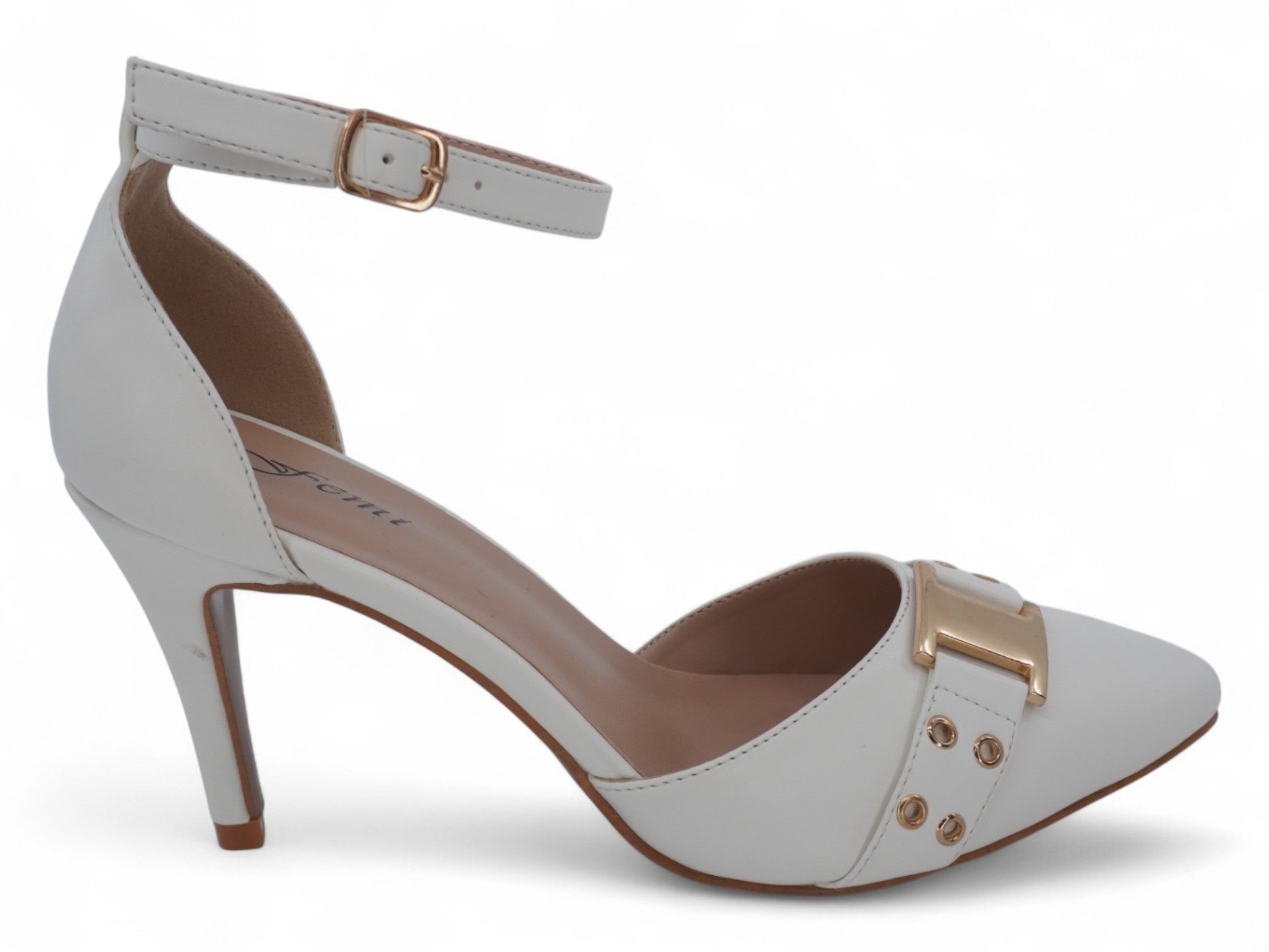 Women's White Mandy Heel