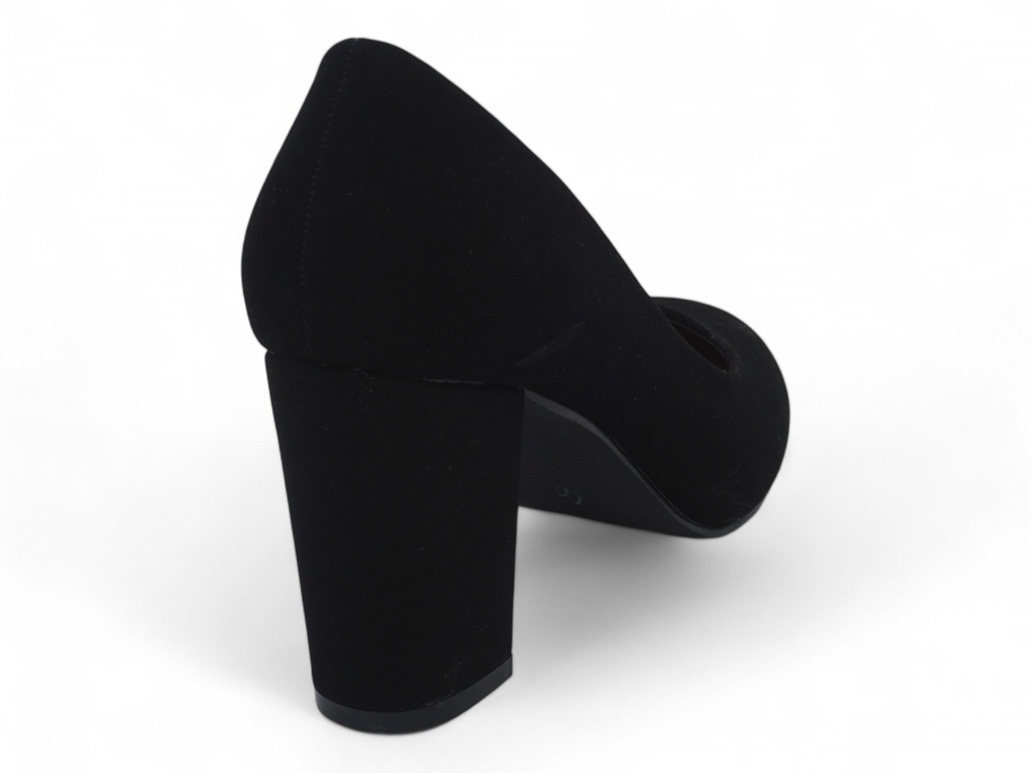 Women's Black Faux Suede Basic Pump