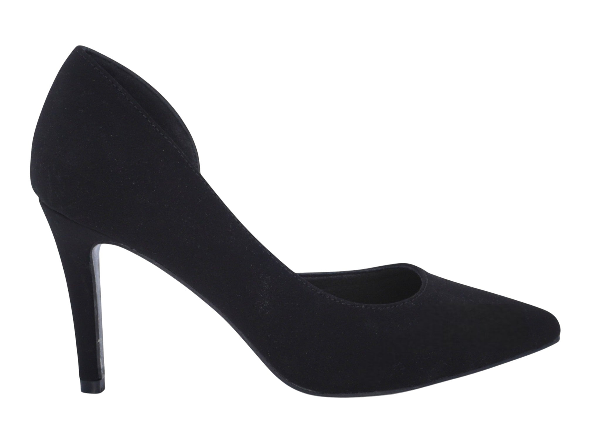 Women's Black Faux Suede D'Orsay Pump