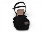 Women's Black Camellia Heel