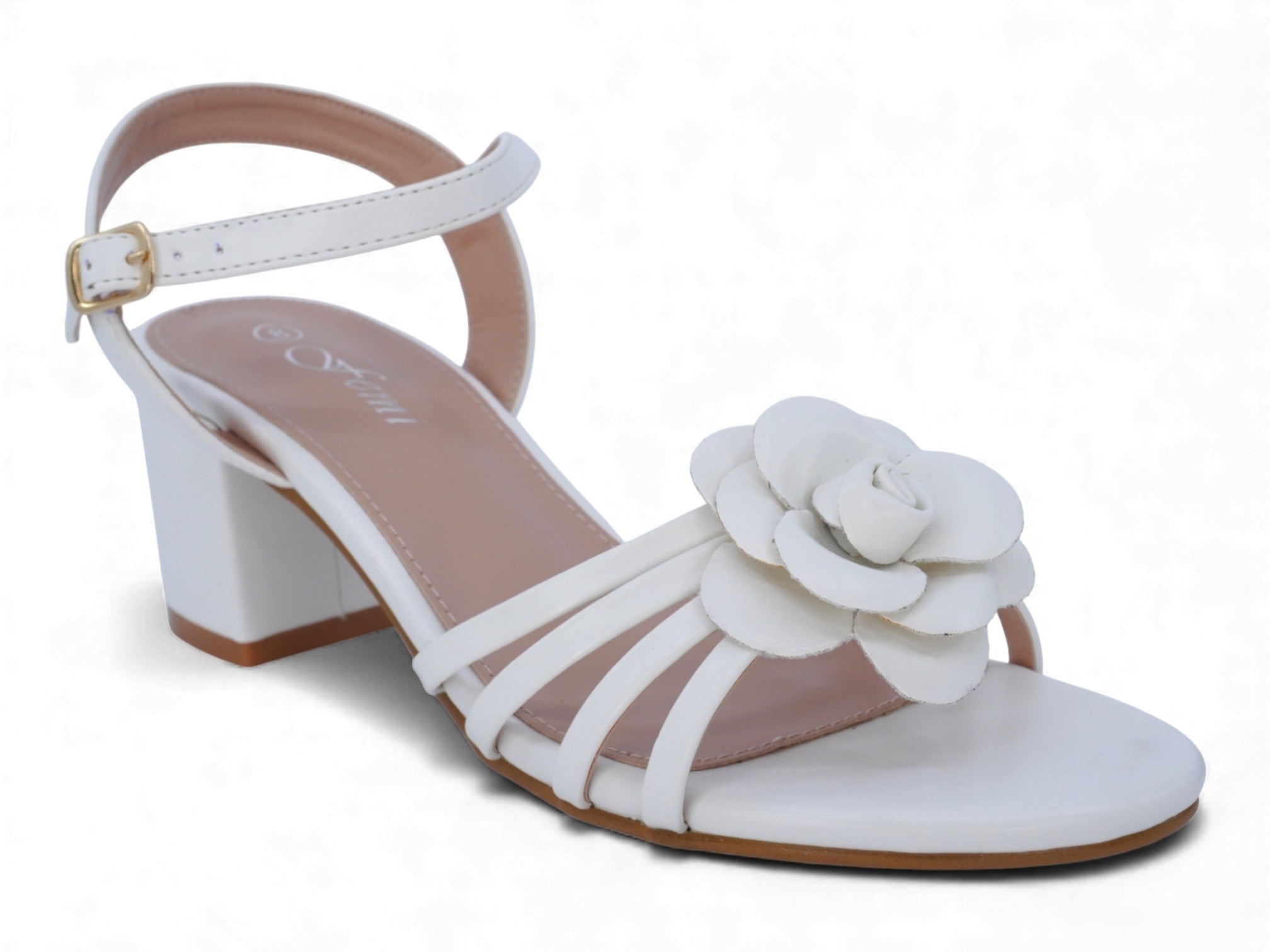 Women's White Rose Heel