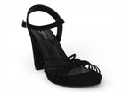 Women's Black Fringe Platform Heel