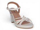 Women's White Fringe Platform Heel
