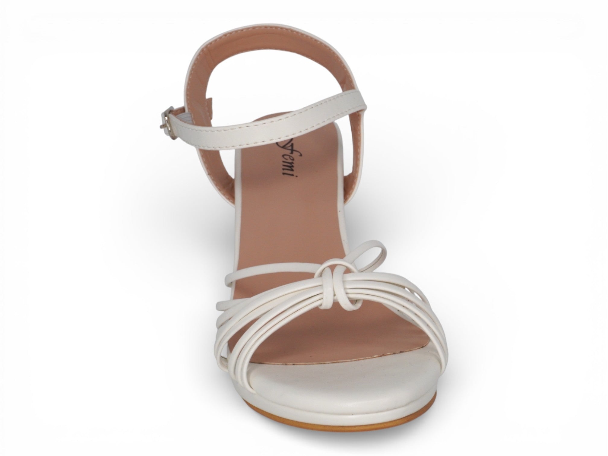 Women's White Fringe Platform Heel