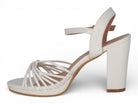 Women's White Fringe Platform Heel