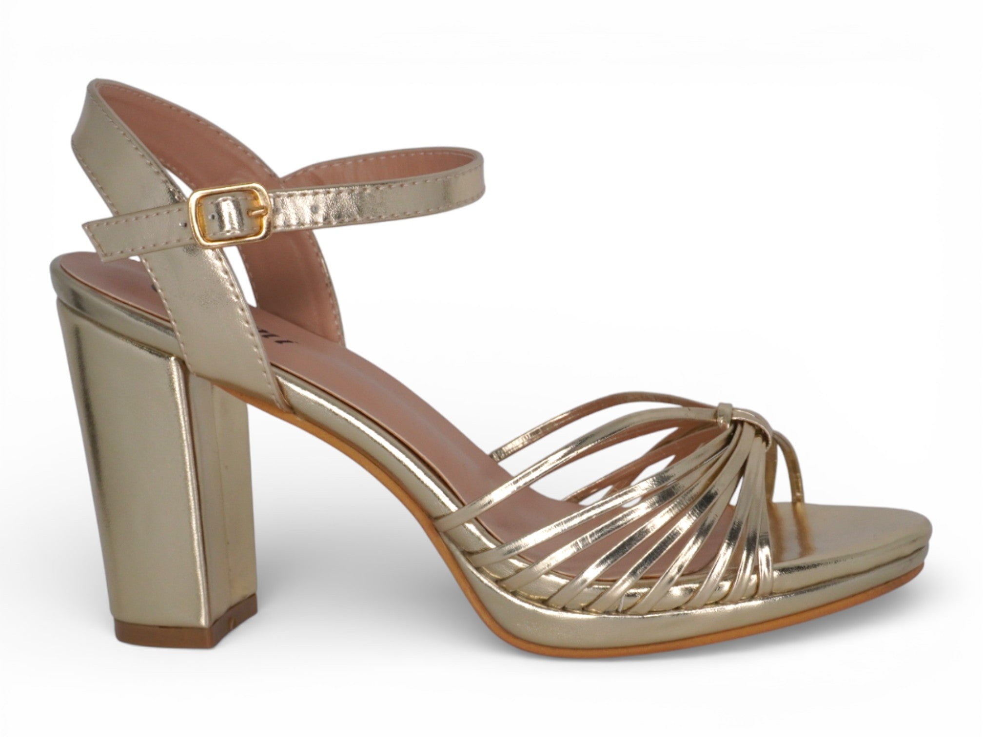 Women's Gold Fringe Platform Heel