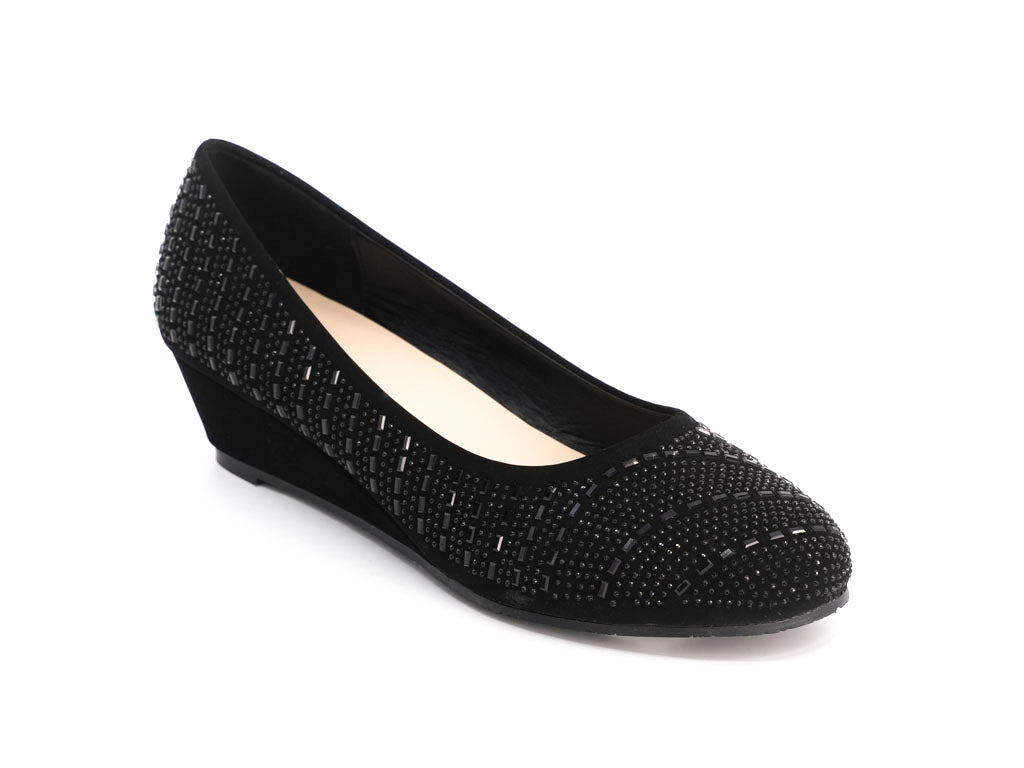 Women's Black Evelyn Wedge