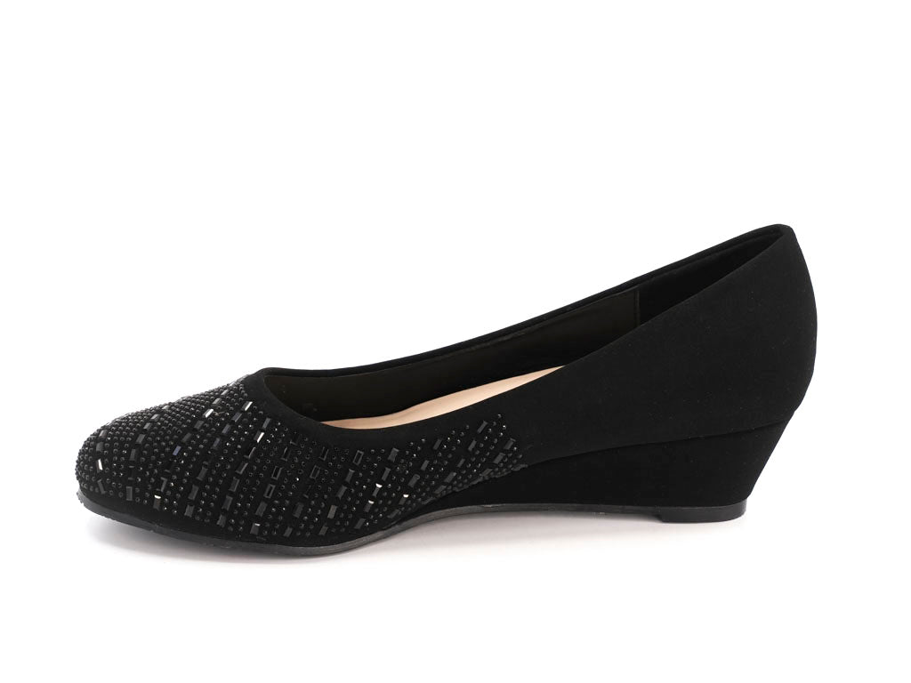 Women's Black Evelyn Wedge