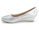 Women's Silver Evelyn Wedge