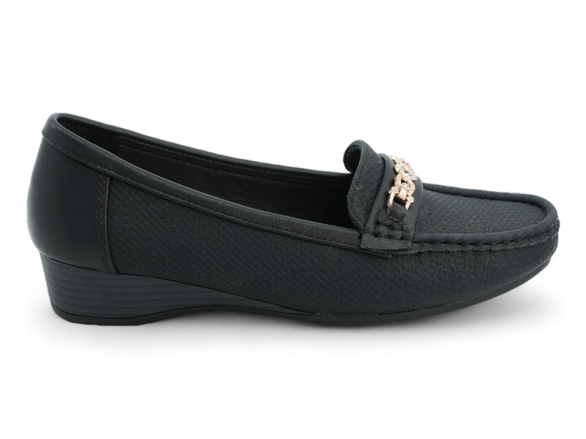 Women's Black Patricia Moccasin