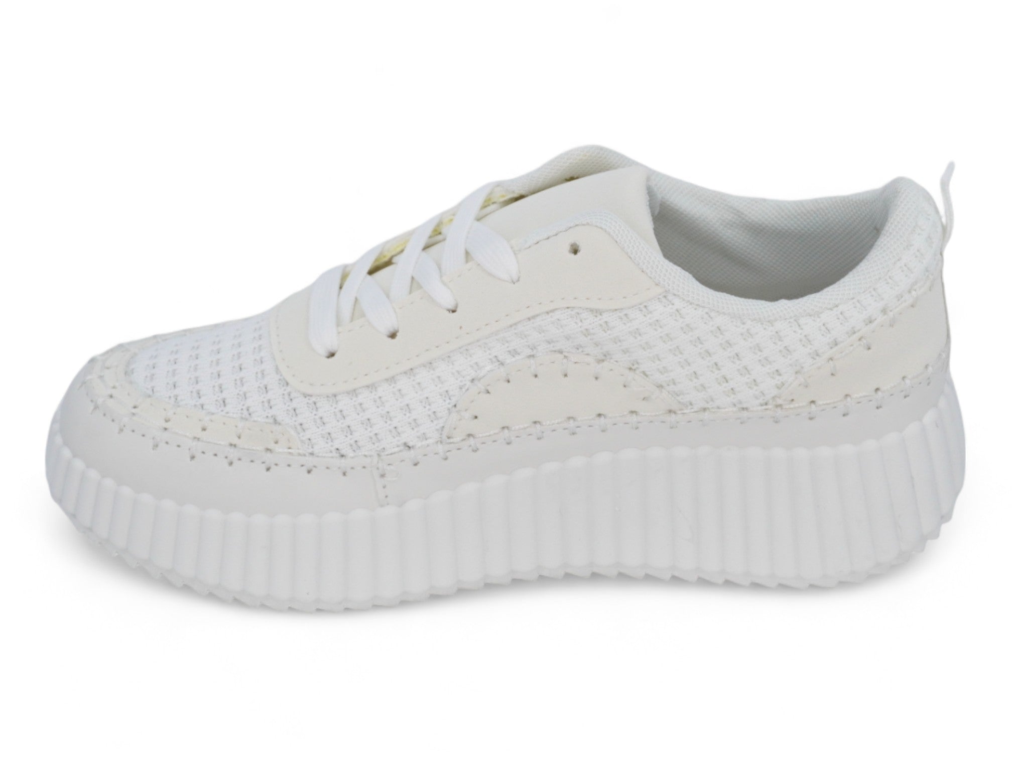 Women's White Charleigh Platform Sneaker