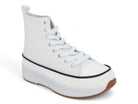 Women's White Simone High Top Sneaker