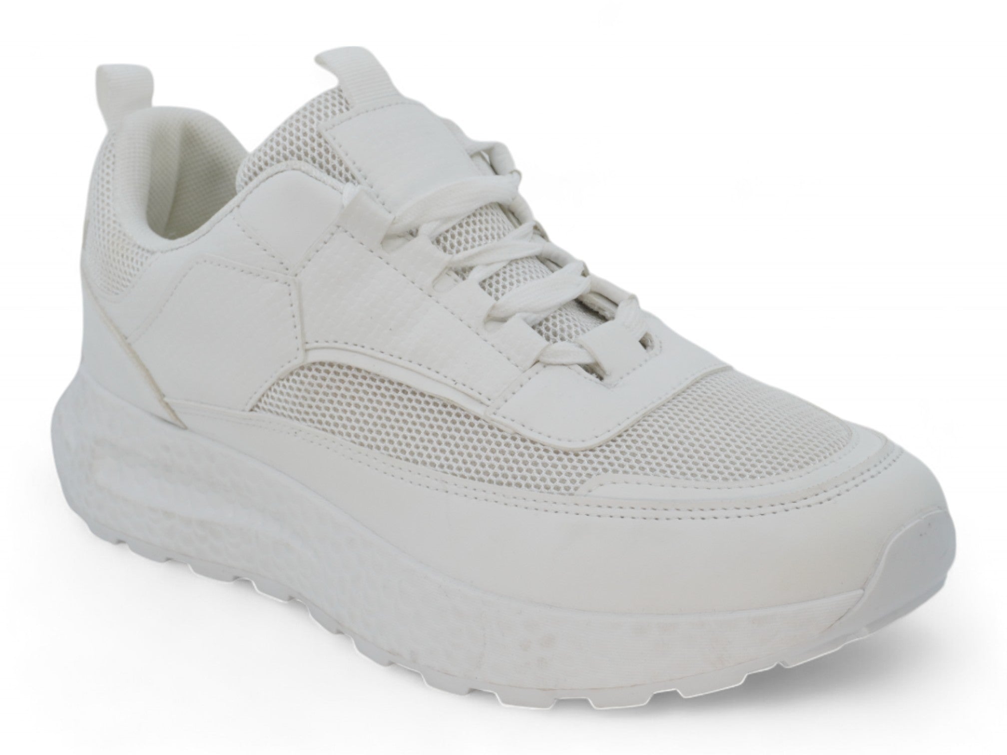 Women's White Mesh Sporty Sneaker