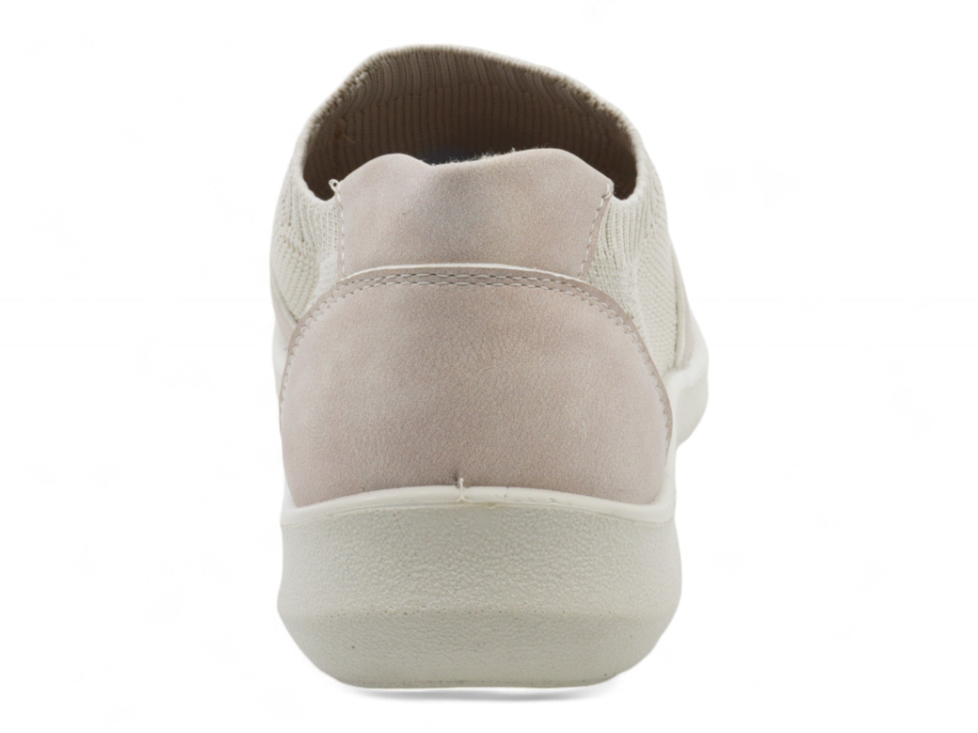 Women's Beige Flyknit Comfort Slip-On Sneaker