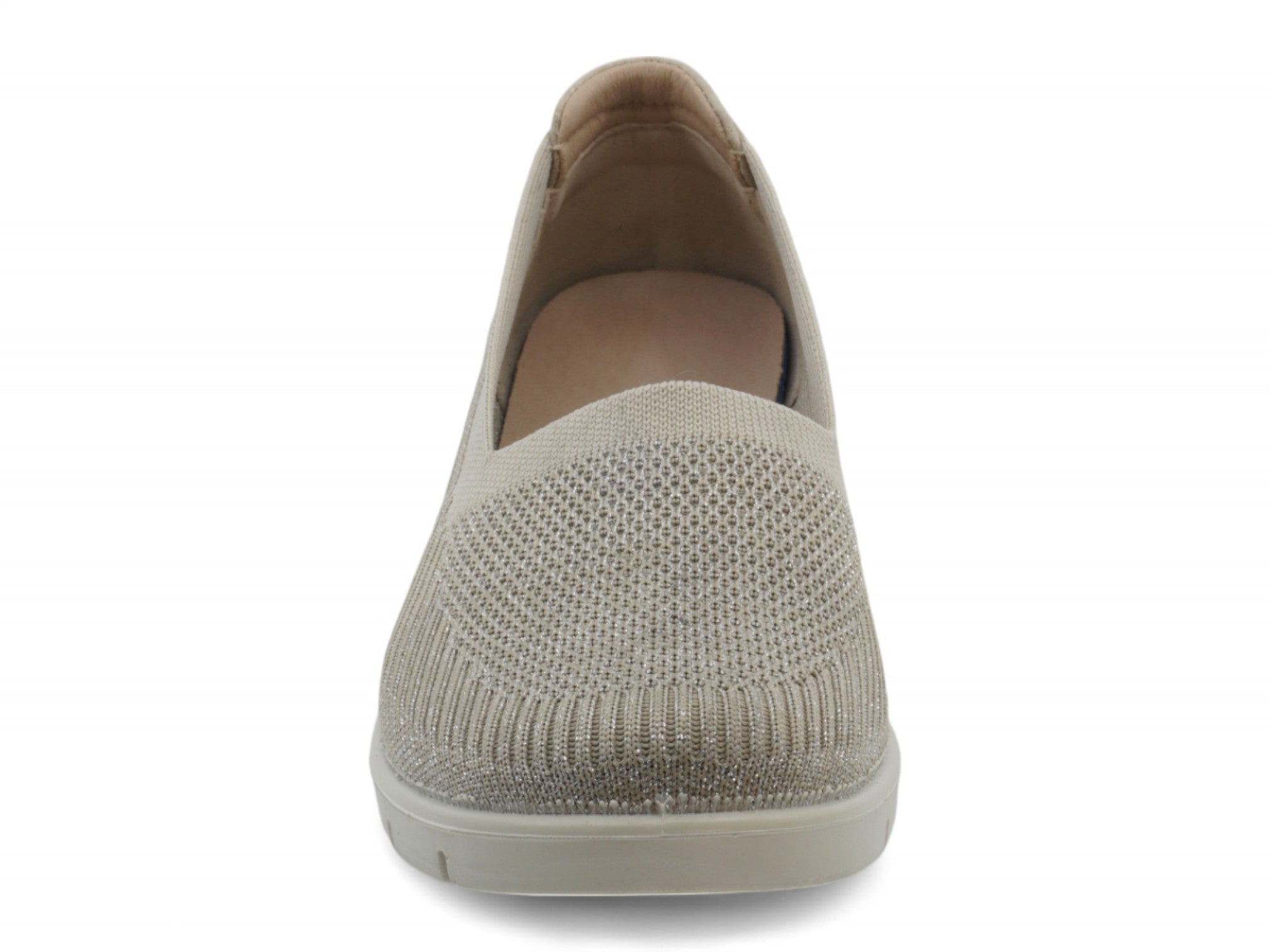 Women's Gold Fly Knit Low Cut Wedge