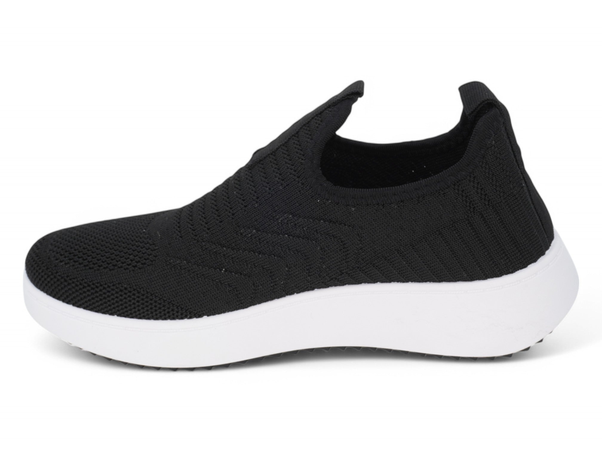 Women's Black High Rise Flyknit Slip On