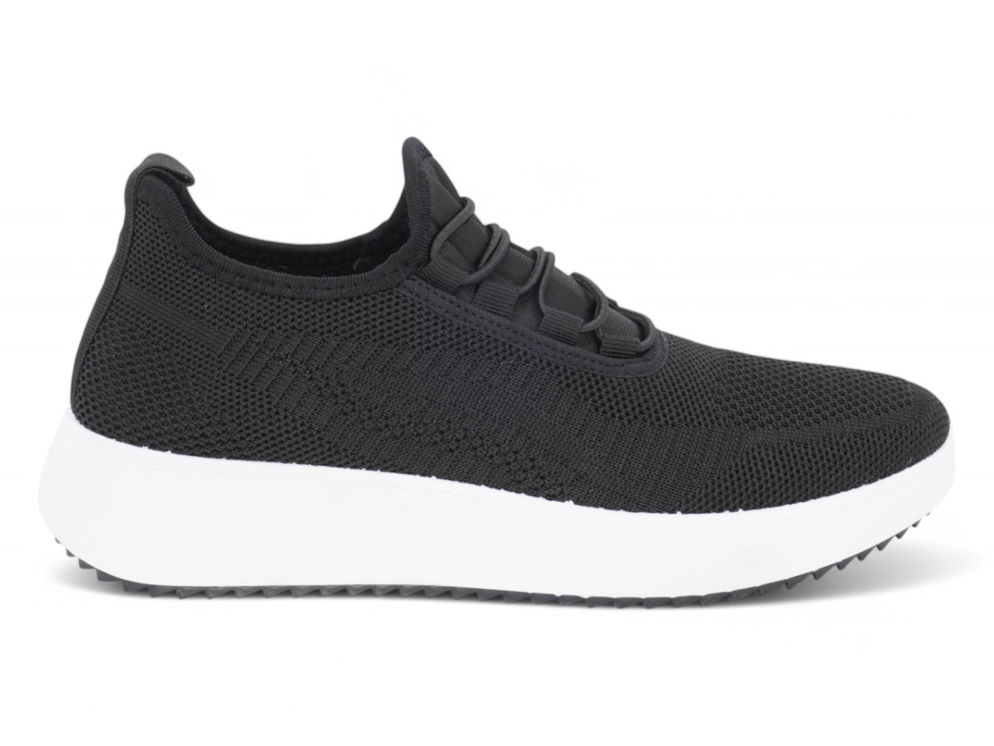 Women's Black Flyknit Bungee Step In Sneaker