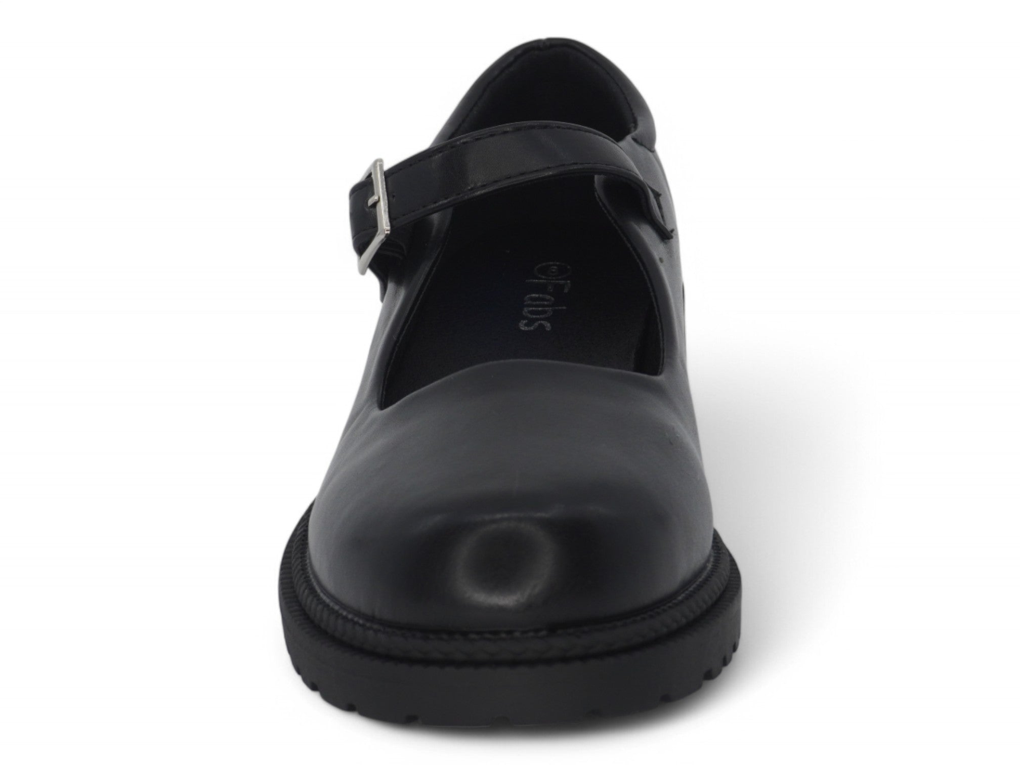 Women's Black Vegan Leather Platform Mary Jane