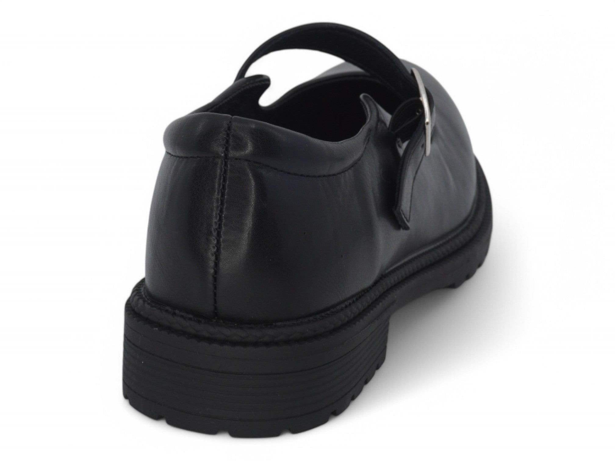 Women's Black Vegan Leather Platform Mary Jane