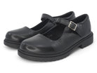 Women's Black Vegan Leather Platform Mary Jane
