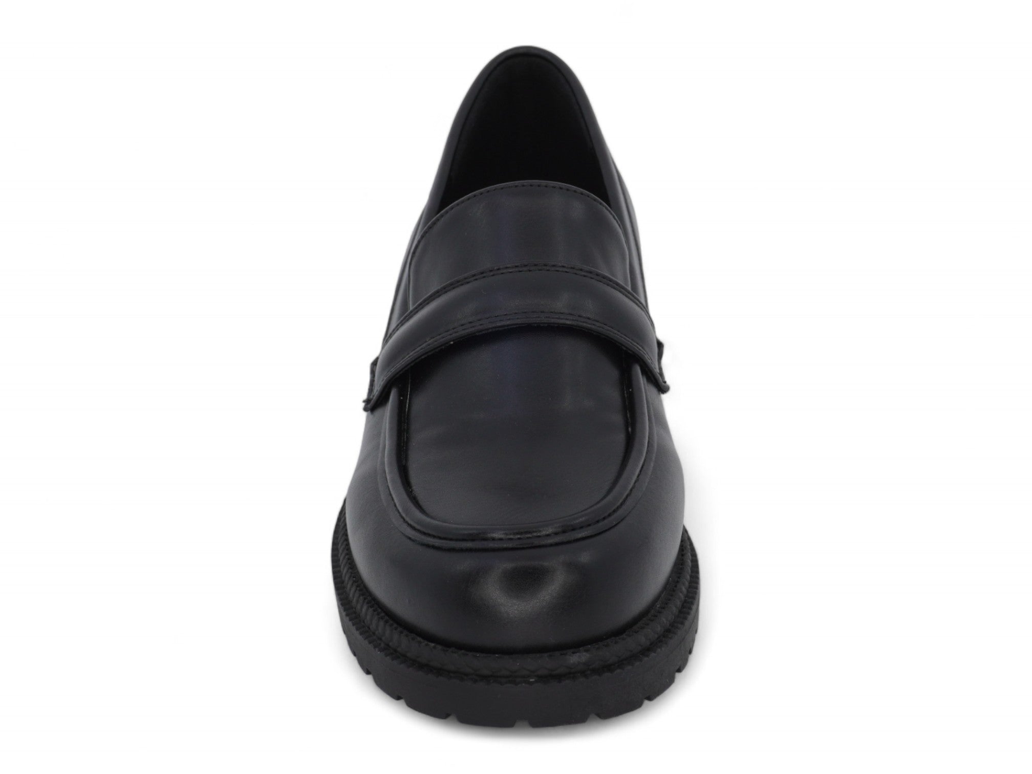 Women's Black Vegan Leather Loafer
