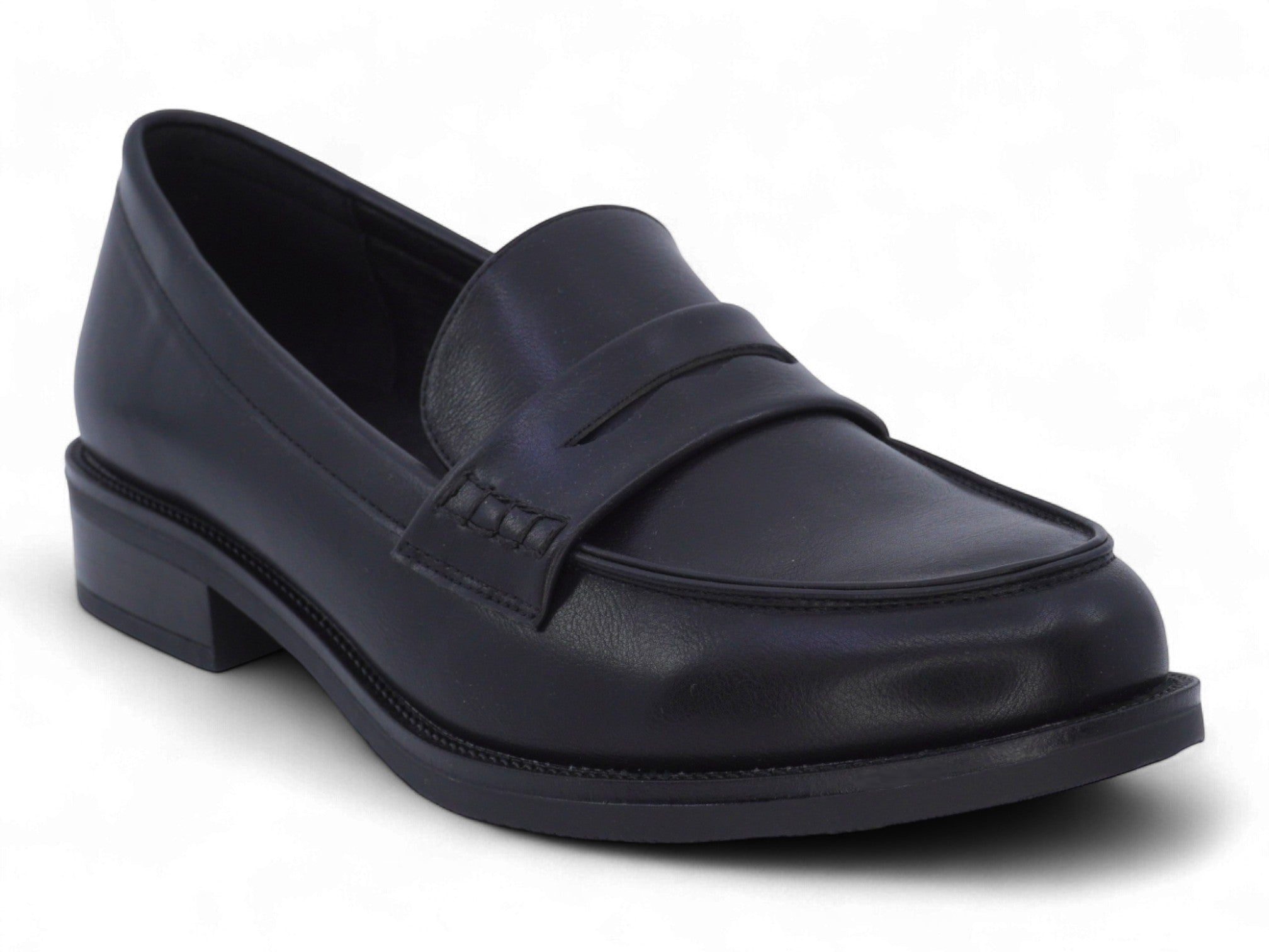 Women's Black Matte Vegan Leather Loafer