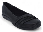 Women's Black Pleated School Shoe