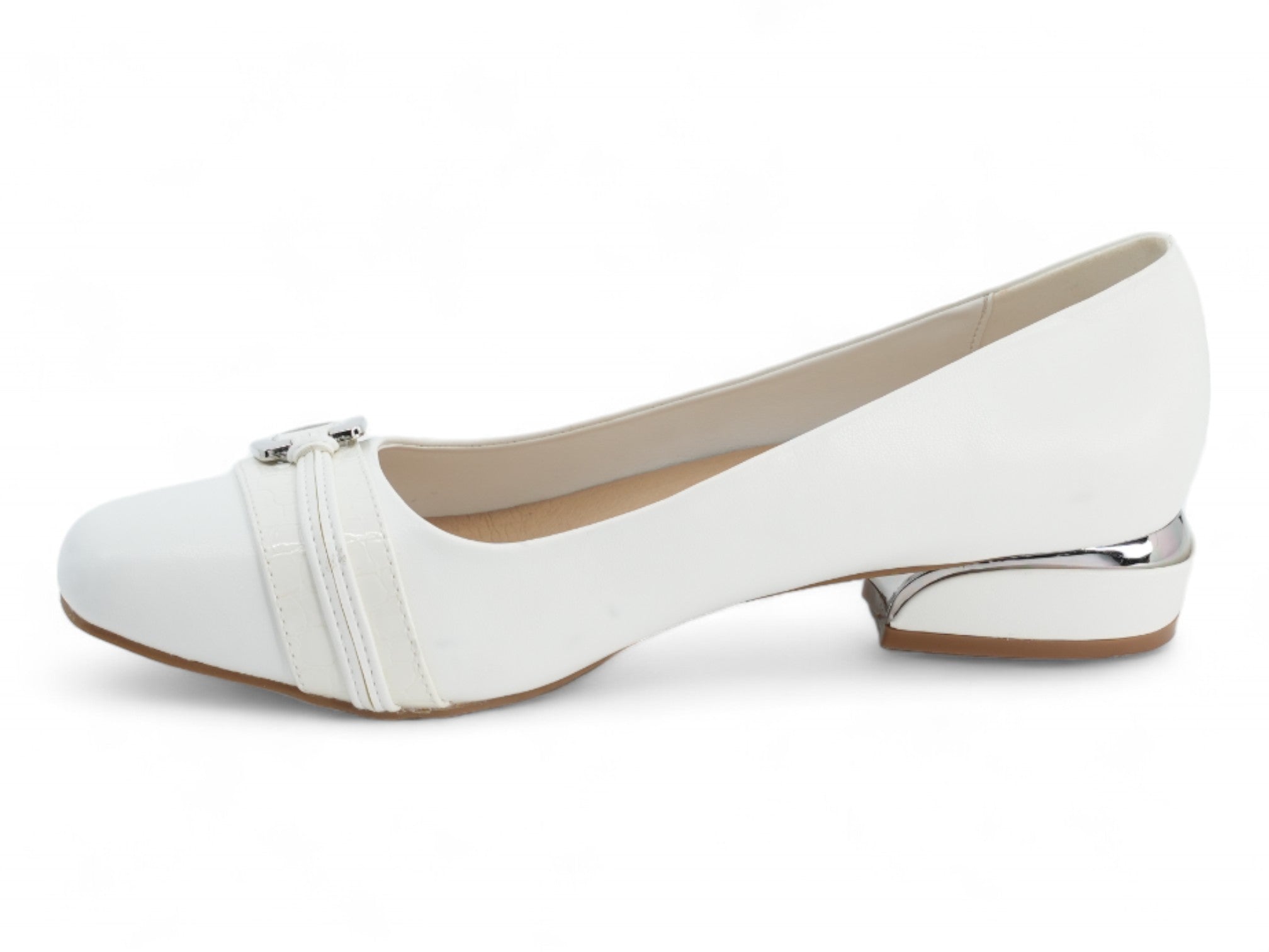 Women's White Leah Wide Width Dress Shoe