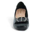 Women's Black Flora Wide Width Wedge