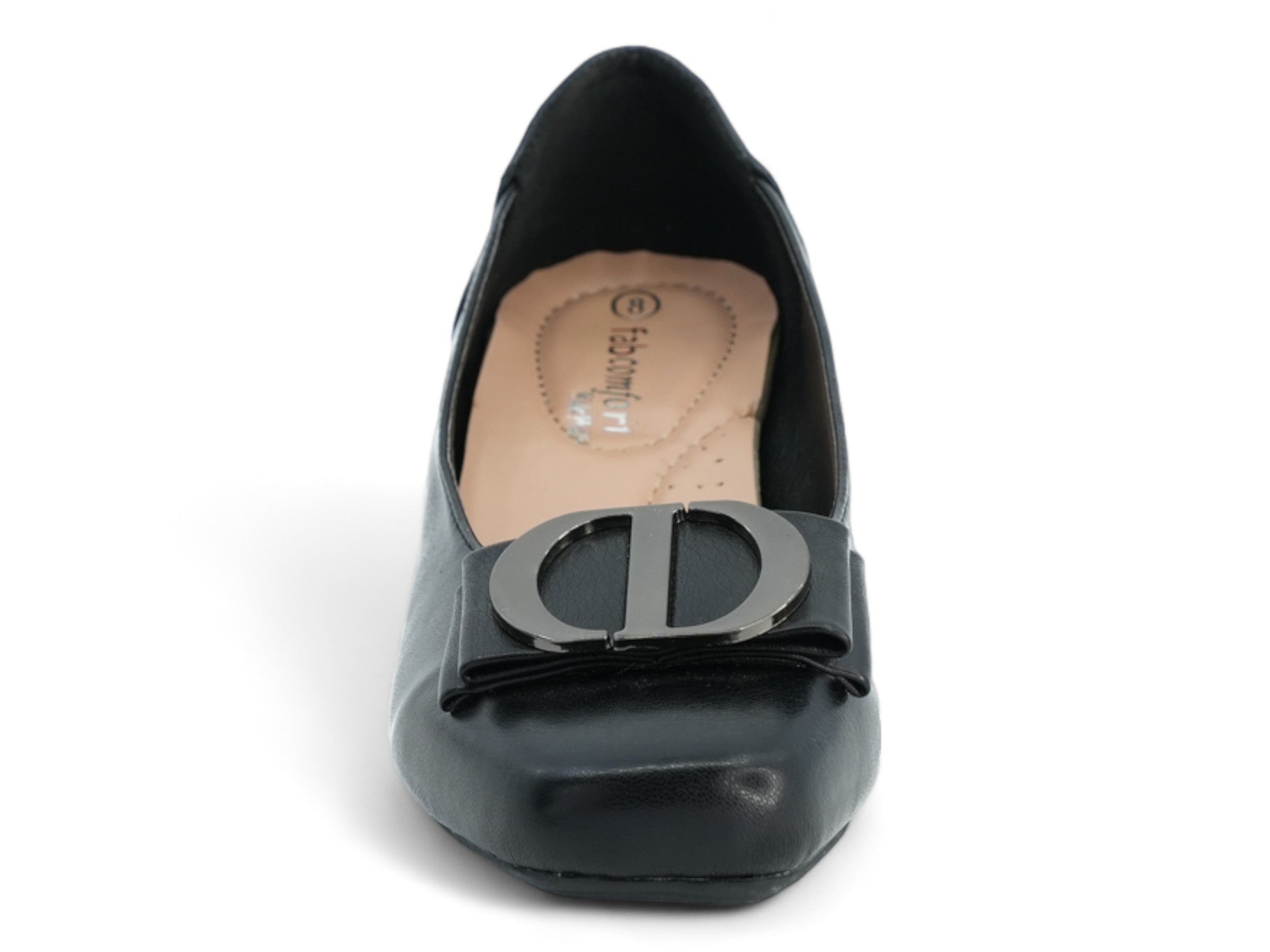 Women's Black Flora Wide Width Wedge