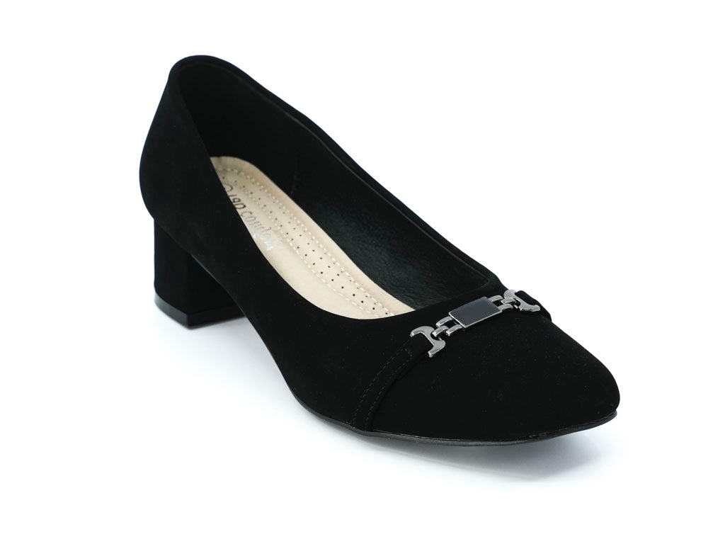Women's Black Evita Wide Width Dress Shoe