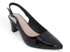 Women's Black Patent Wide Width Heel