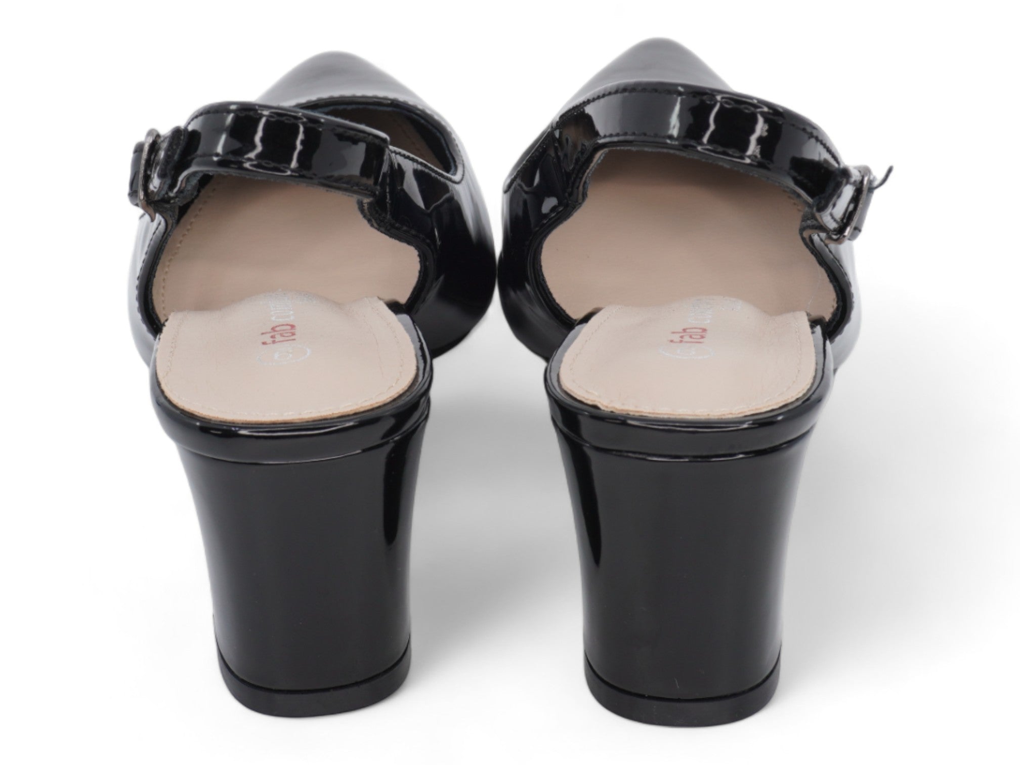 Women's Black Patent Wide Width Heel