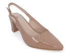 Women's Nude Patent Wide Width Heel