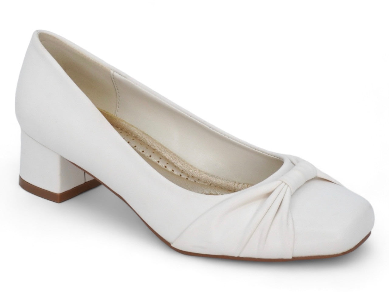 Women's White Rozane Wide Width Heel