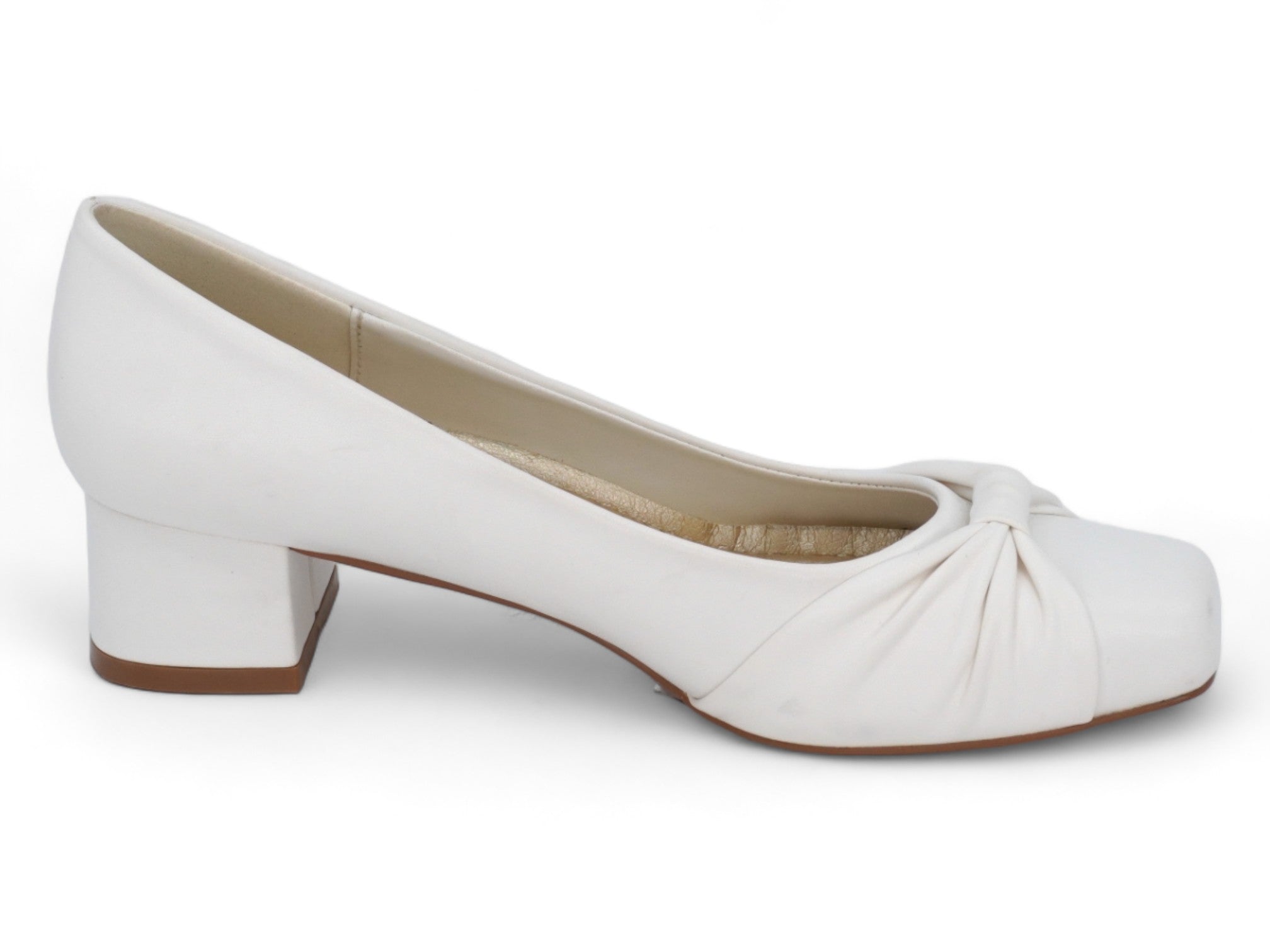 Women's White Rozane Wide Width Heel