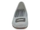 Women's White Dorinda Wide Width Heel