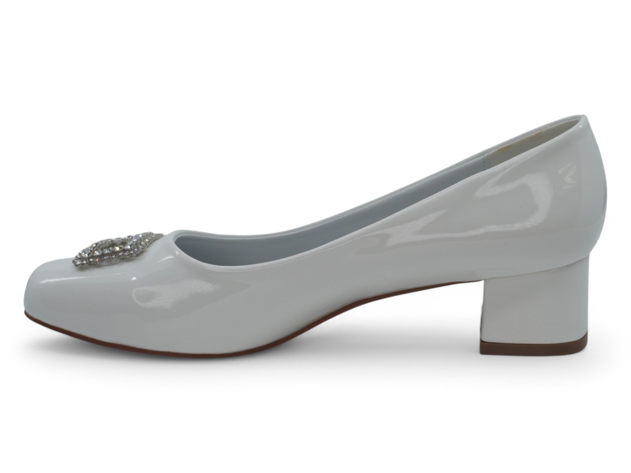 Women's White Dorinda Wide Width Heel