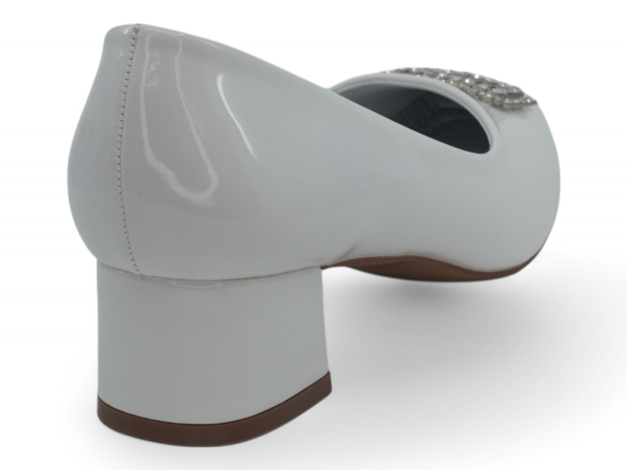 Women's White Dorinda Wide Width Heel