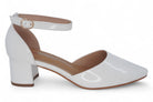 Women's White Patent Elise Wide Width Heel