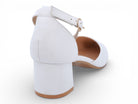 Women's White Elise Wide Width Heel